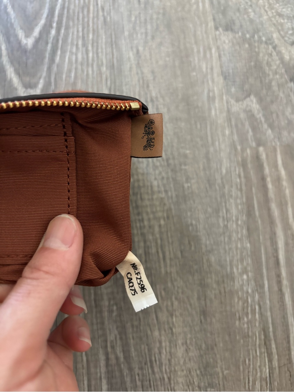 Coach Corner Zip Wristlet In Signature Canvas - Picture 7 of 7